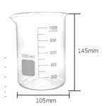 Glass Beaker 1L/2L/3L/5L Tall/Short form - 1000ml