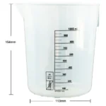 Plastic Beaker PP 25ml / 50ml / 100ml / 150ml / 250ml / 500ml / 1L / 2L - 1000ml x 2