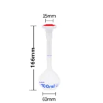 Volumetric Flask PP/Glass Full Range 10ml / 25ml / 50ml / 100ml / 250ml / 500ml - 100ml Plastic Taiwan