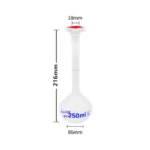 Volumetric Flask PP/Glass Full Range 10ml / 25ml / 50ml / 100ml / 250ml / 500ml - 250ml Plastic Taiwan