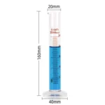 Measuring Cylinder Glass 5ml / 10ml / 25ml / 50ml / 100ml / 250ml / 500ml / 1L / 2L - 25ml Thick Glass