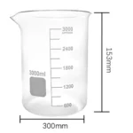 Glass Beaker 1L/2L/3L/5L Tall/Short form - 3000ml