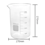 Glass Beaker 1L/2L/3L/5L Tall/Short form - 5000ml