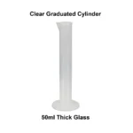 Measuring Cylinder Glass 5ml / 10ml / 25ml / 50ml / 100ml / 250ml / 500ml / 1L / 2L - 50ml Clear Mark x 2