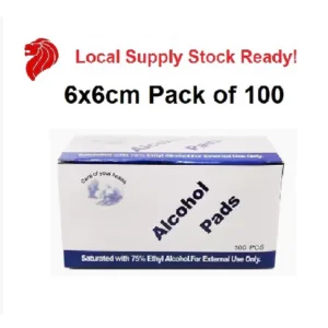 Alcohol swap box of 100 pack 6cm x 6cm