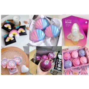 Rainbow Essential Oil Bubble Salt Bath Bombs