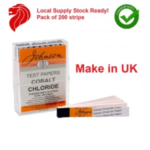 Cobalt Chloride Paper Box of 200 paper strips (Made in UK)