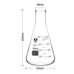 Erlenmeyer Flasks / Conical Flasks Glass / PP full size Ranges - Conical Flask 1000ml