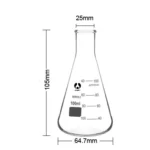 Erlenmeyer Flasks / Conical Flasks Glass / PP full size Ranges - Conical Flask 100ml