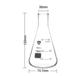 Erlenmeyer Flasks / Conical Flasks Glass / PP full size Ranges - Conical Flask 150ml