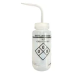 Wash Bottle Safety Labeled Self Venting/ Graduated Wash Bottle 100ml / 250ml / 500ml / 1000ml - Distilled Wide Cap