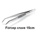Dressing Forceps all types (Sharp/ Blunt/ Cruve/ Guide Pin/ Flat End/ Tooth Tissue/ Angular/ Cover glass tweezers) - Forceps Curve 15mm
