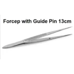 Dressing Forceps all types (Sharp/ Blunt/ Cruve/ Guide Pin/ Flat End/ Tooth Tissue/ Angular/ Cover glass tweezers) - Forceps Pin Guide 13cm