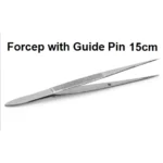 Dressing Forceps all types (Sharp/ Blunt/ Cruve/ Guide Pin/ Flat End/ Tooth Tissue/ Angular/ Cover glass tweezers) - Forceps Pin Guide 15cm