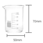 Glass Beaker 10ml / 50ml / 100ml / 150ml / 250ml / 400ml / 500ml / 1L / 2L / 3L / 5L Tall / Short form - 100ml x1