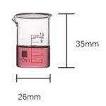 Glass Beaker 10ml / 50ml / 100ml / 150ml / 250ml / 400ml / 500ml / 1L / 2L / 3L / 5L Tall / Short form - 10ml x1