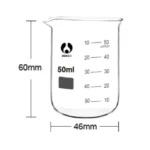 Glass Beaker 10ml / 50ml / 100ml / 150ml / 250ml / 400ml / 500ml / 1L / 2L / 3L / 5L Tall / Short form - 50ml x1