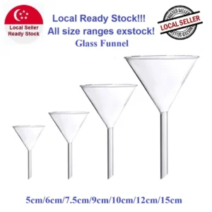 SG Stock Glass Funnel 5cm / 6cm / 7.5cm / 9cm / 10cm / 12cm / 15cm