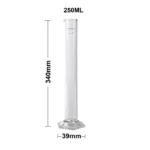 Measuring Cylinder Glass 5ml / 10ml / 25ml / 50ml / 100ml / 250ml / 500ml / 1L / 2L - Hydro Cylinder 250ml