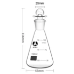 Erlenmeyer Flasks / Conical Flasks Glass / PP full size Ranges - Iodine Flask 100ml
