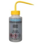 Wash Bottle Safety Labeled Self Venting/ Graduated Wash Bottle 100ml / 250ml / 500ml / 1000ml - IsoPropanol Middle Cap