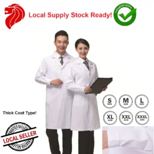Lab Coat (Thick Type) S / M / L / XL / XXL / XXXL Local Ready Stock