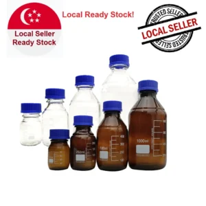 Lab Reagent Cap Bottle Amber / Clear Glass 100ml / 250ml / 500ml / 1000ml