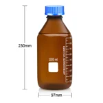Lab Reagent Cap Bottle Amber / Clear Glass 100ml / 250ml / 500ml / 1000ml - Amber 1000ml