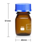 Lab Reagent Cap Bottle Amber / Clear Glass 100ml / 250ml / 500ml / 1000ml - Amber 100ml