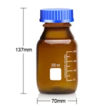 Lab Reagent Cap Bottle Amber / Clear Glass 100ml / 250ml / 500ml / 1000ml - Amber 250ml