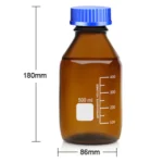 Lab Reagent Cap Bottle Amber / Clear Glass 100ml / 250ml / 500ml / 1000ml - Amber 500ml