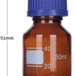 Lab Reagent Cap Bottle Amber / Clear Glass 100ml / 250ml / 500ml / 1000ml - Amber 50ml