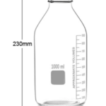 Lab Reagent Cap Bottle Amber / Clear Glass 100ml / 250ml / 500ml / 1000ml - Clear 1000ml