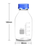 Lab Reagent Cap Bottle Amber / Clear Glass 100ml / 250ml / 500ml / 1000ml - Clear 500ml