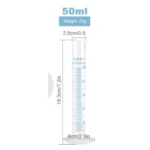 Food/Lab Grade Plastic Graduated TPX/PP Cylinder 10 / 25 / 50 / 100 / 250 / 500 / 1L / 2L - PP 50ml x 2