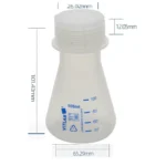 Erlenmeyer Flasks / Conical Flasks Glass / PP full size Ranges - PP with Cap 100ml