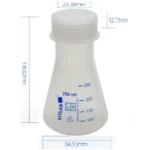 Erlenmeyer Flasks / Conical Flasks Glass / PP full size Ranges - PP with Cap 250ml