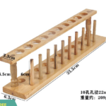 Test Tube Rack Wooden/Plastic - Rack With 10 Dry Stands