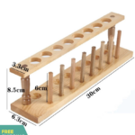 Test Tube Rack Wooden/Plastic - Rack With 8 Dry Stands