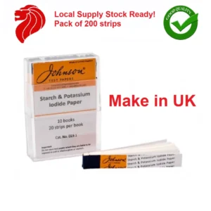 Starch & Potassium Iodine Paper Box of 200 paper strips (Made in UK)