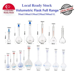 Volumetric Flask PP/Glass Full Range 10ml / 25ml / 50ml / 100ml / 250ml / 500ml