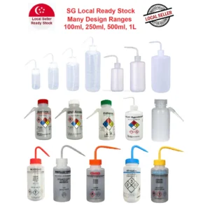 Wash Bottle Safety Labeled Self Venting/ Graduated Wash Bottle 100ml / 250ml / 500ml / 1000ml